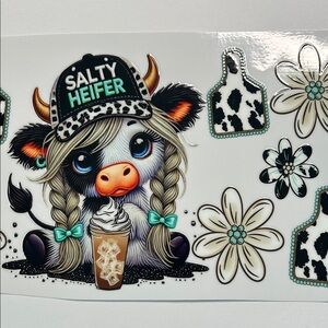 Salty Heifer Cup Decal